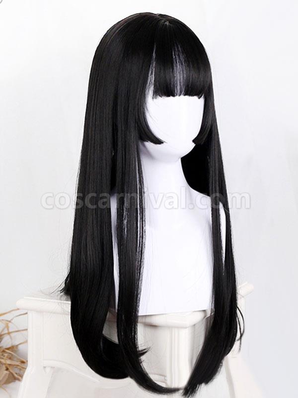 Black Lolita Wig Long Heat-resistant Fiber Lolita Accessories coscarnival