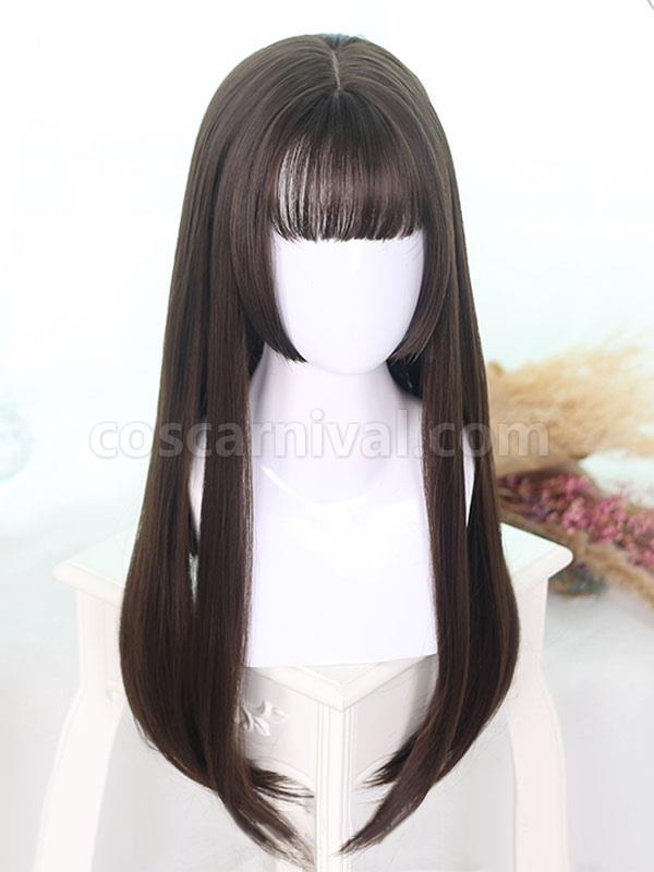 Black Lolita Wig Long Heat-resistant Fiber Lolita Accessories coscarnival