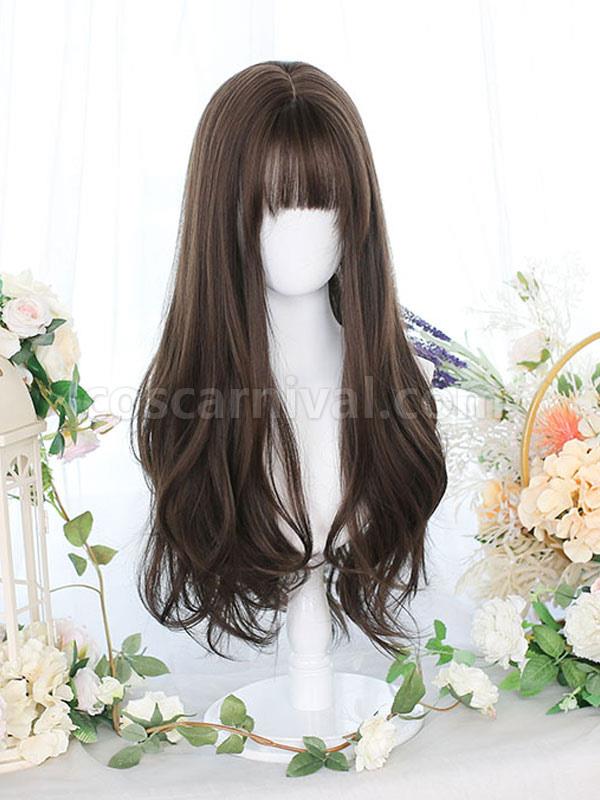 Tan Lolita Wigs Long Heat-resistant Fiber Lolita Accessories