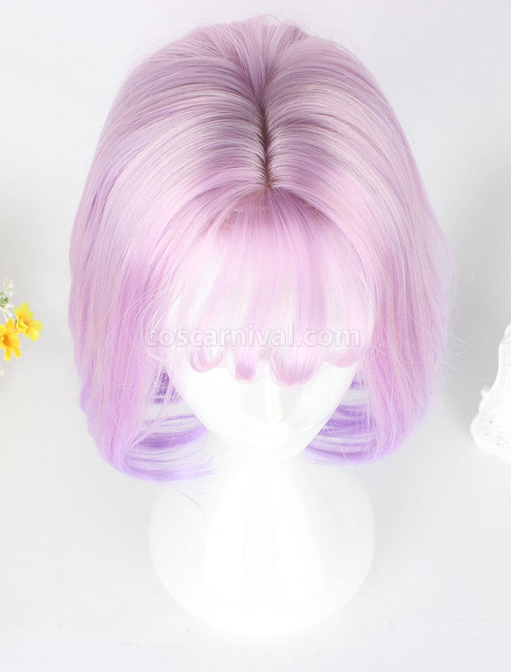 Sweet Lolita Wigs Flaxen Center Parting Short Pageboy Wigs With Bangs