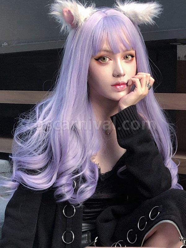 Sweet Lolita Wig Purple Long Heat-resistant Fiber Lolita Accessories
