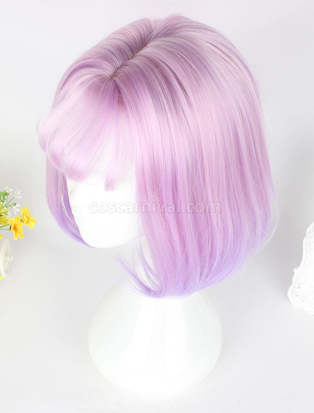 Sweet Lolita Wigs Flaxen Center Parting Short Pageboy Wigs With Bangs