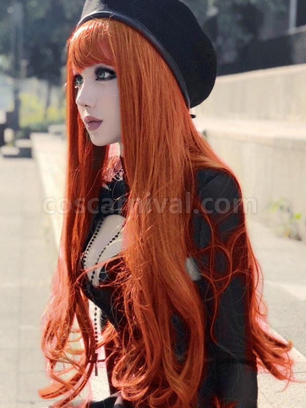 甘ロリータ ウィッグ 紫 ロング 耐熱ファイバー ロリータ アクセサリー coscarnival