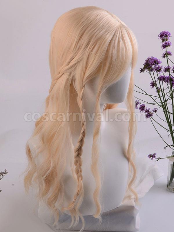 ROCOCO Style Lolita Wigs Light Gold Long Heat-resistant Fiber Lolita Accessories