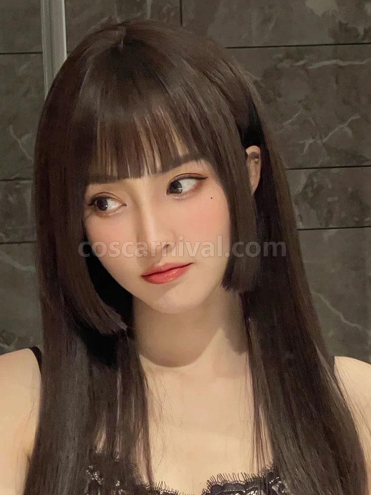 Sweet Lolita Wigs Long Heat-resistant Fiber Black Lolita Accessories coscarnival