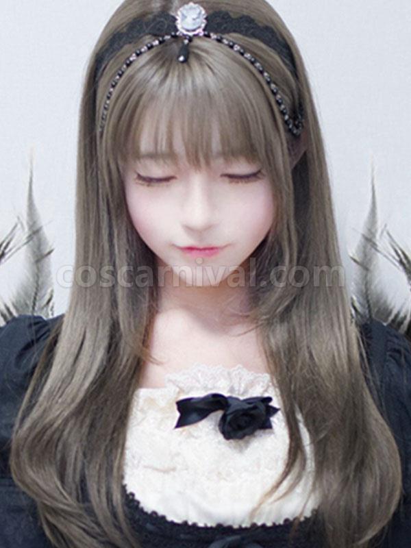 Lolita Wigs Long Light Brown Heat Resistant Fiber Lolita Hair Wigs