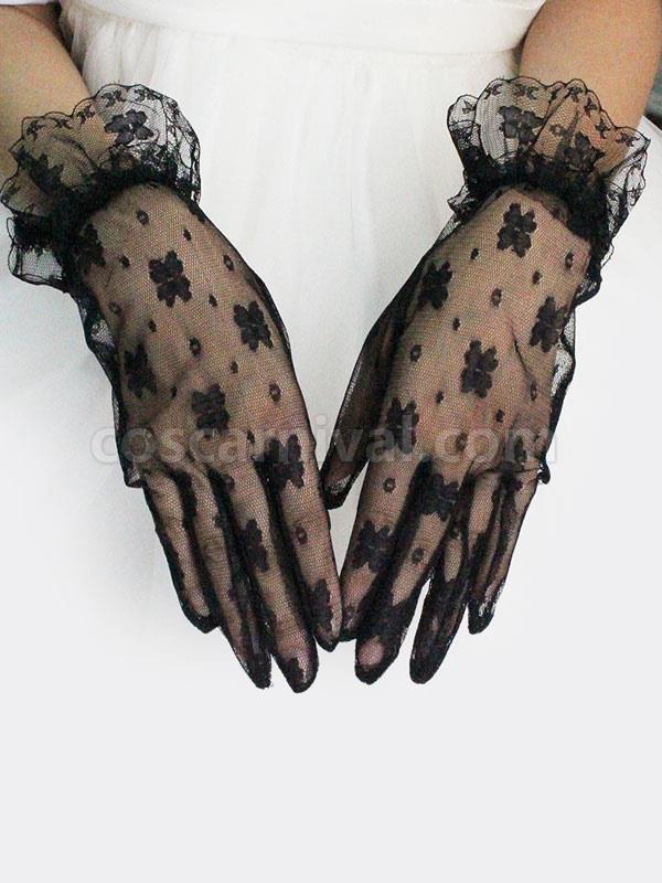 Royal Lolita Gloves White Embroidered coscarnival