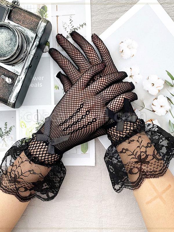 Gothic Lolita Accessories Black Lace Lace Accessory Polyester Fiber Miscellaneous coscarnival