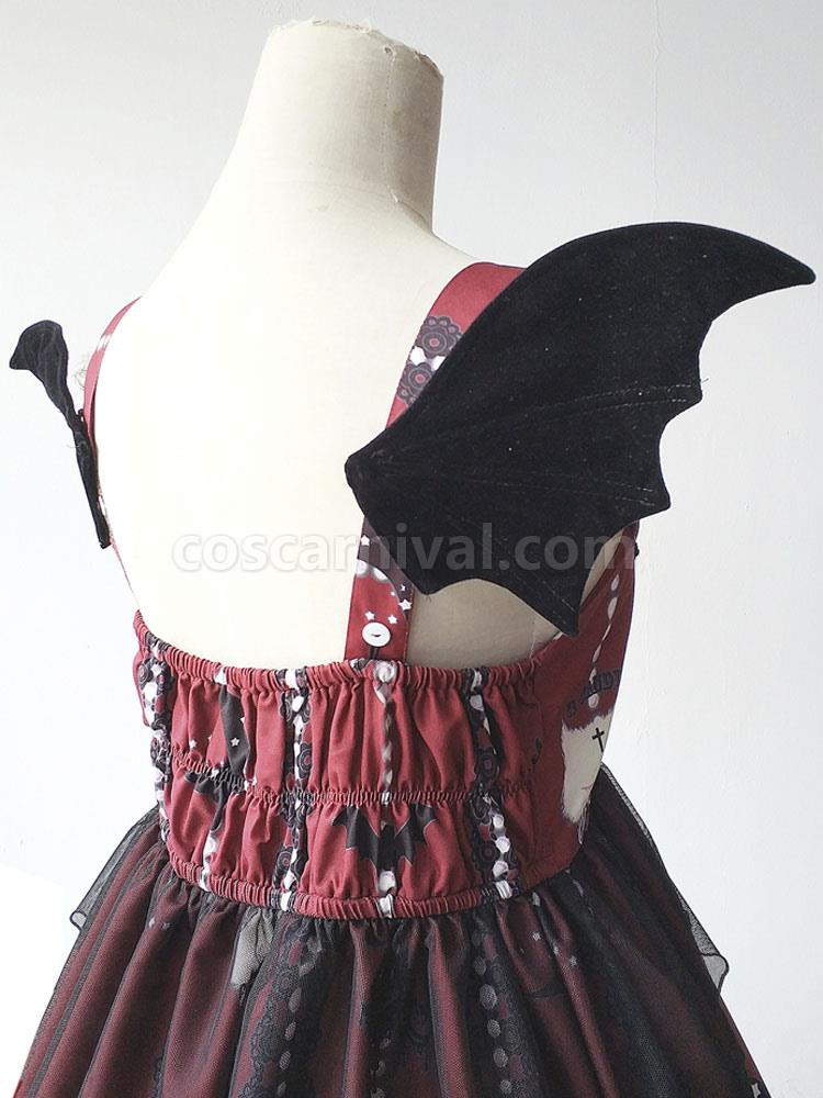 Gothic Lolita Wings Infanta Black Tweed Lolita Accessories coscarnival