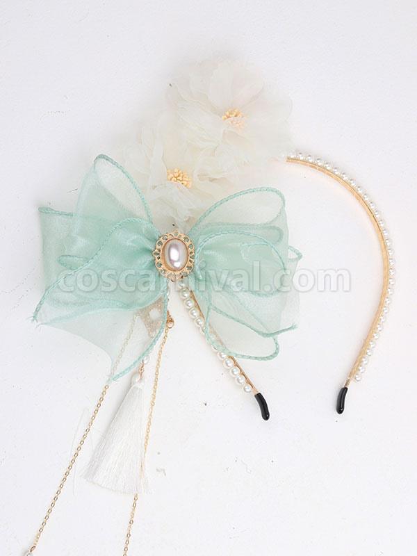 ROCOCO Style Lolita Accessories Burgundy Fringe?Flowers Headwear Polyester Fiber Miscellaneous