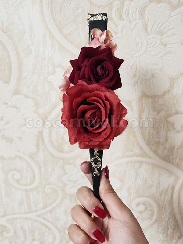 Black Lolita Accessories Flowers Poly Cotton Blend Accessory Miscellaneous