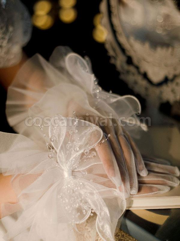 Sweet Lolita Accessories White Bows?Rhinestones Accessory Polyester Fiber Miscellaneous