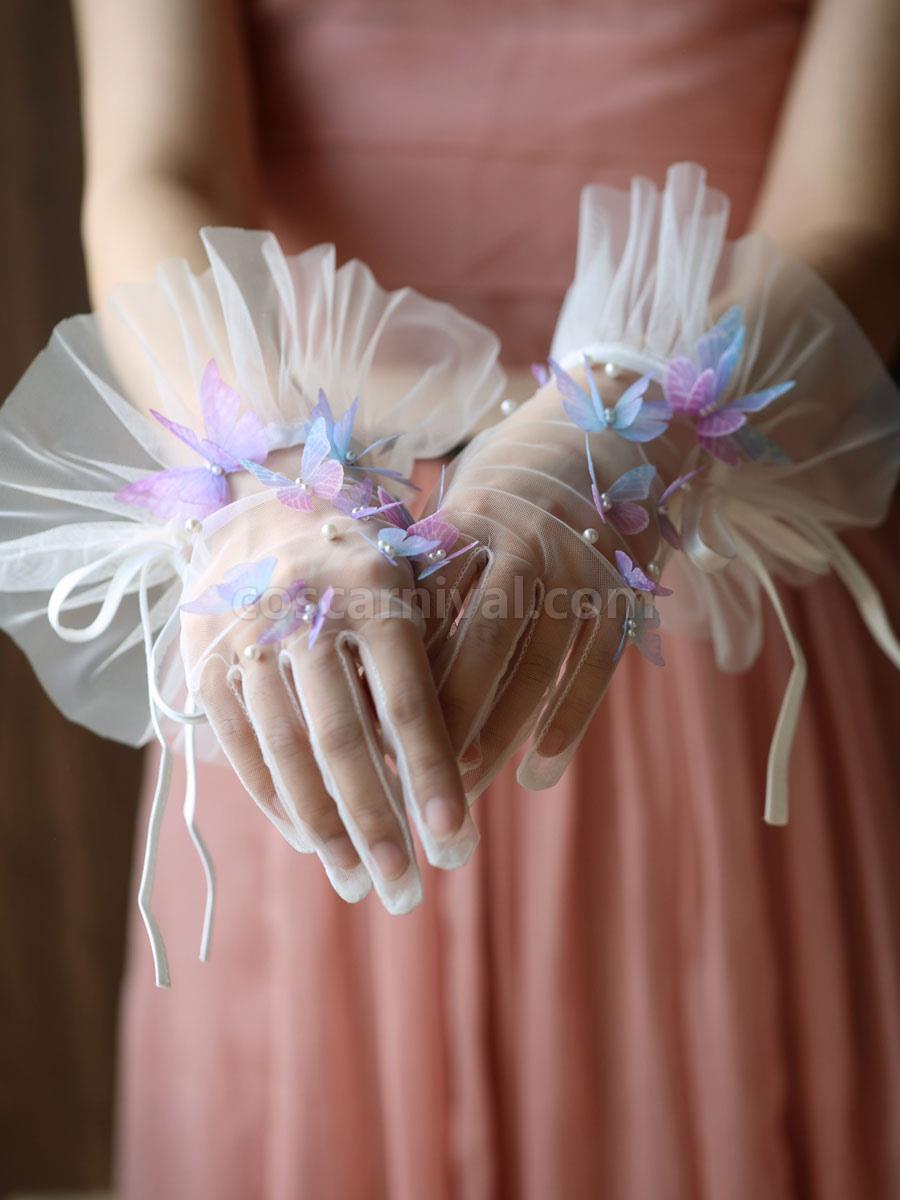 Sweet Lolita Accessories White Pearls?Butterfly Polyester Fiber Accessory Miscellaneous