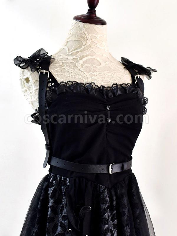 Steampunk Lolita Accessories Black Metal Details Sash PU Leather Miscellaneous coscarnival