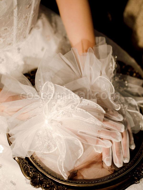 Sweet Lolita Accessories White Bows?Rhinestones Accessory Polyester Fiber Miscellaneous