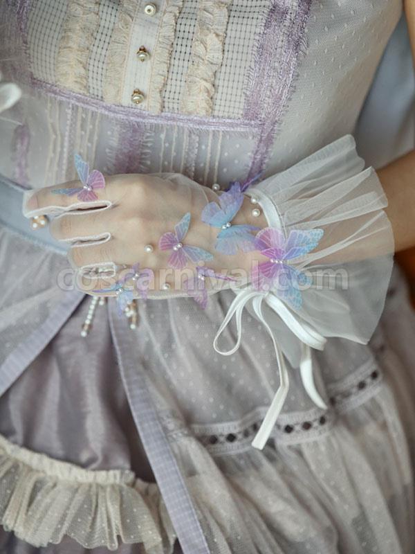 Sweet Lolita Accessories White Pearls?Butterfly Polyester Fiber Accessory Miscellaneous