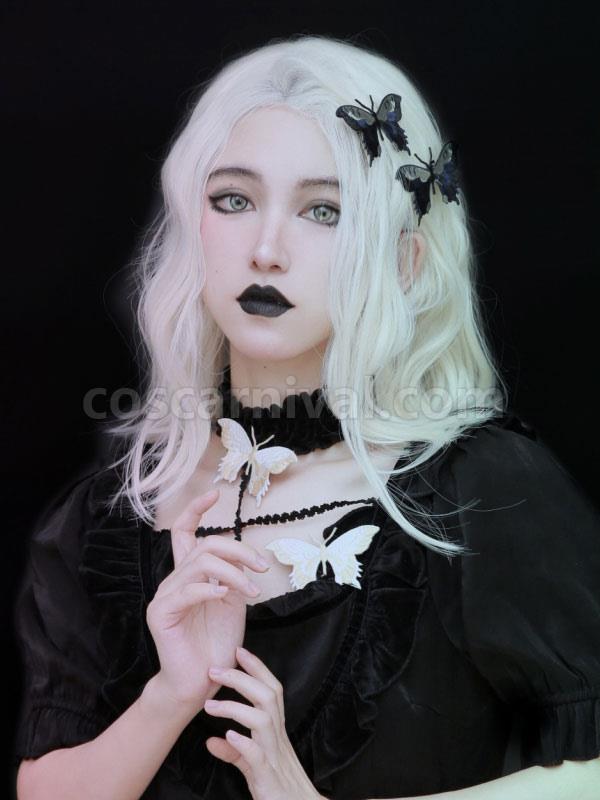 Gothic Lolita Accessories White Butterfly Metal Headwear Miscellaneous coscarnival