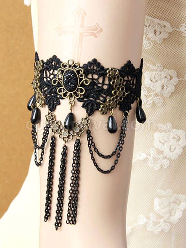 Gothic Lolita Accessories Black Accessory Polyester Miscellaneous coscarnival