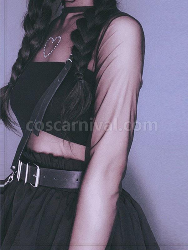 Black Lolita Choker Metal Details?Grommets PU Leather Sash Metallic Miscellaneous Lolita Accessories