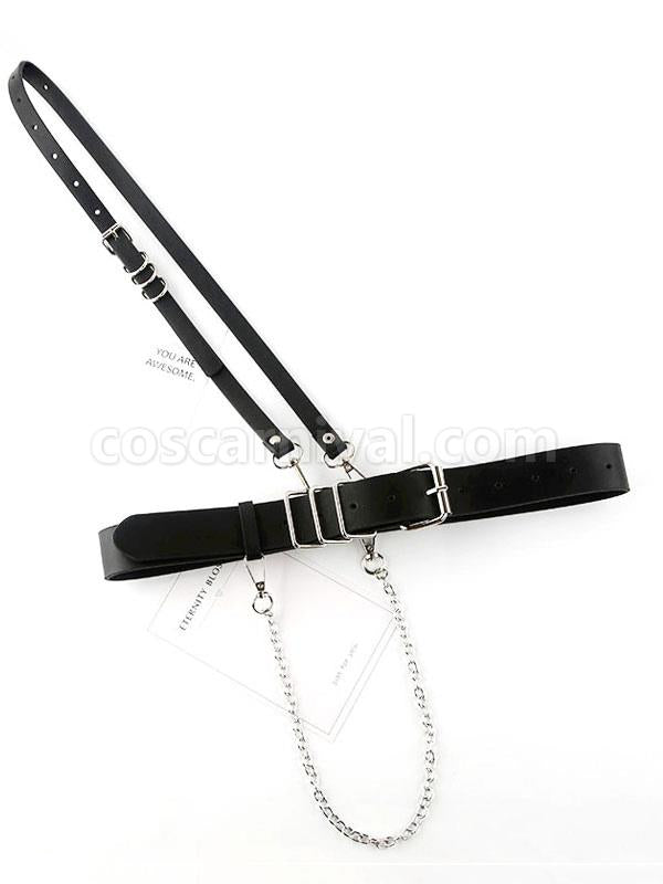 Black Lolita Choker Metal Details?Grommets PU Leather Sash Metallic Miscellaneous Lolita Accessories