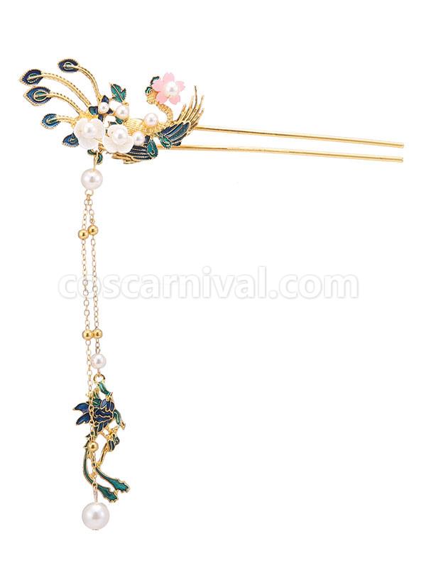 Chinese Style Lolita Accessories Blue Flowers Headwear Miscellaneous