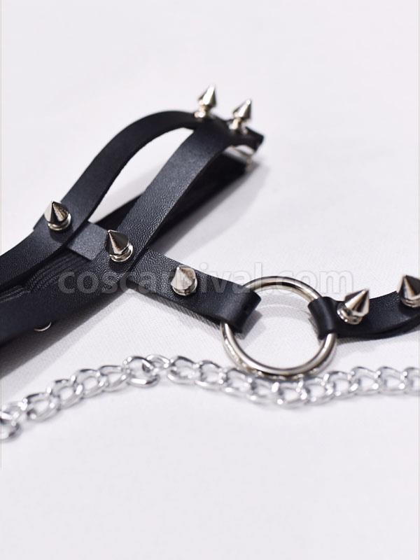 Gothic Lolita Choker Rivets?Metal Details Metallic Choker Metal Miscellaneous Black Lolita Accessories
