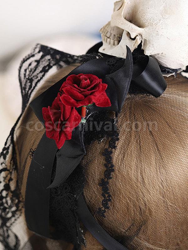 고딕 로리타 액세서리 블랙 로즈? 레이스 헤드웨어 폴리에스테르 기타 coscarnival