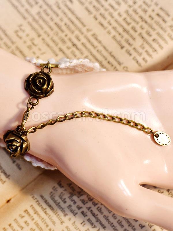 Sweet Lolita Accessories Apricot Lace?Chains?Flowers Polyester Fiber Accessory Lace Miscellaneous