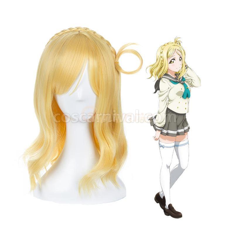 LoveLive!Sunshine!! Ohara Mari Long Blond Cosplay Wigs coscarnival011118300