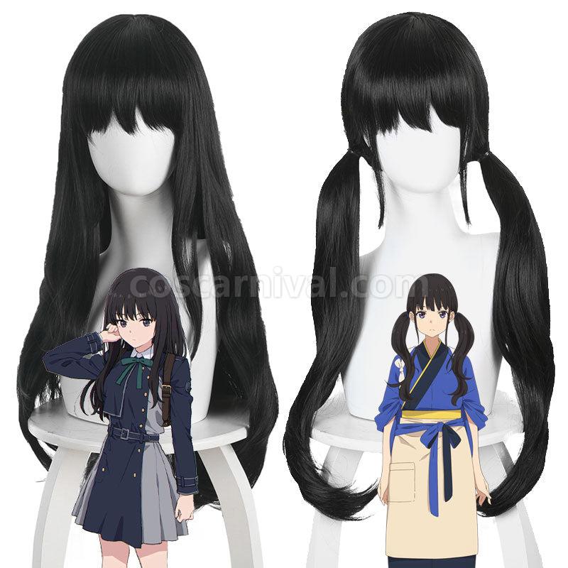 Lycoris Recoil Takina Inoue Black Cosplay Wig coscarnival01112472