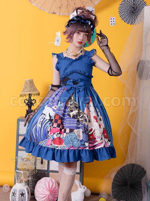 Magic-Tea-Party-Breeze-Alice-Series-JSK-Bowknot-Classic-Lolita-Sling-Dress-coscarnival-1182
