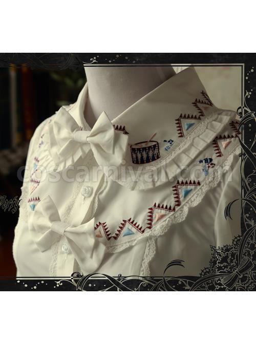Magic Tea Party Circus Maiden Series Embroidery Lace Lolita Shirt coscarnival