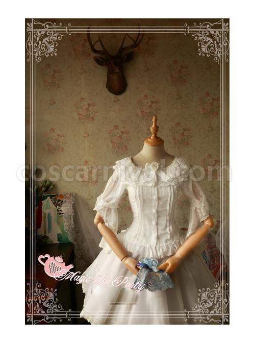 Magic Tea Party Cross And Censer Series Chiffon Short Sleeves Lolita Shirt coscarnival