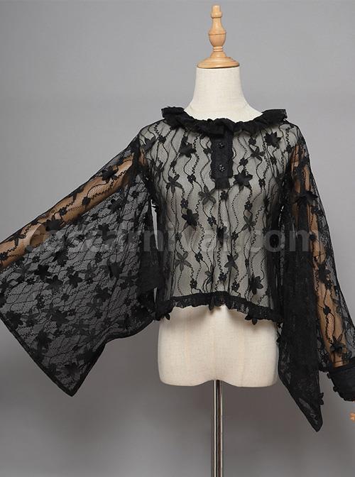 Magic Tea Party Fireworks Festival Series Lace Round Neck Classic Lolita Japanese Style Long Sleeve Shirt coscarnival