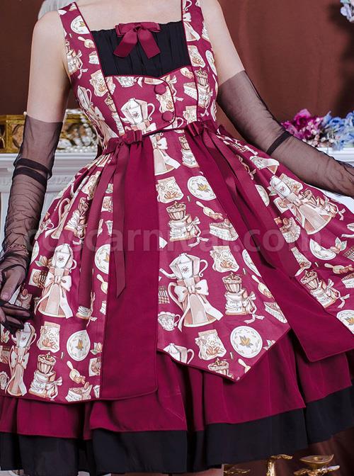 Magic-Tea-Party-Roasted-Coffee-Series-JSK-Classic-Lolita-Sling-Dress-coscarnival-1607
