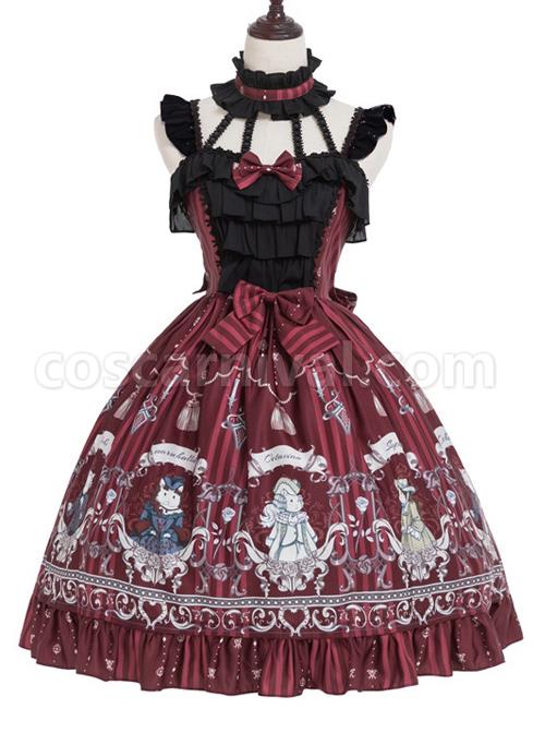Magic-Tea-Party-Rose-Knight-Series-Classic-Lolita-Sling-Dress-coscarnival-3593