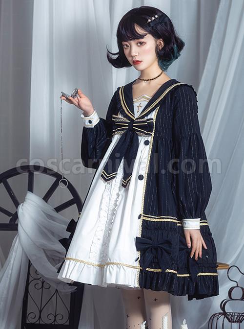 Mercury Daytime Series OP Dark Gothic Lolita Long Sleeve Dress coscarnival