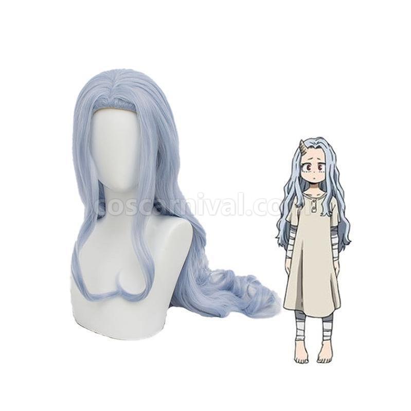 My Hero Academia Eri Long Curly Light Blue Cosplay Wigs coscarnival011119243