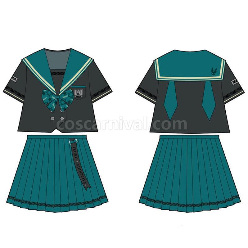 My Hero Academia Female Midoriya Izuku JK Uniform Cosplay Costume, detail 3
