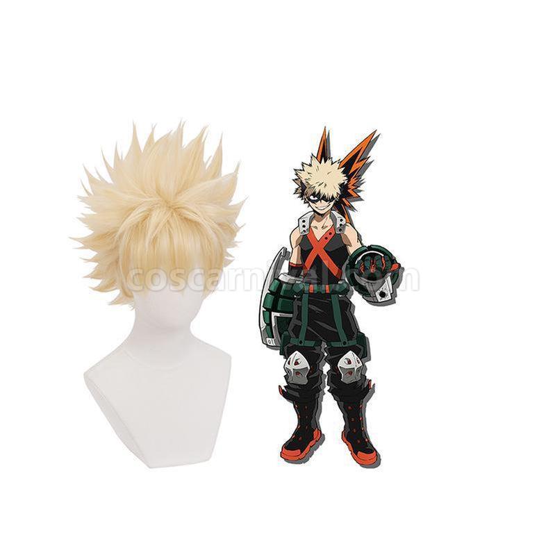 My Hero Academia Katsuki Bakugo Short Blond Cosplay Wigs coscarnival011119360
