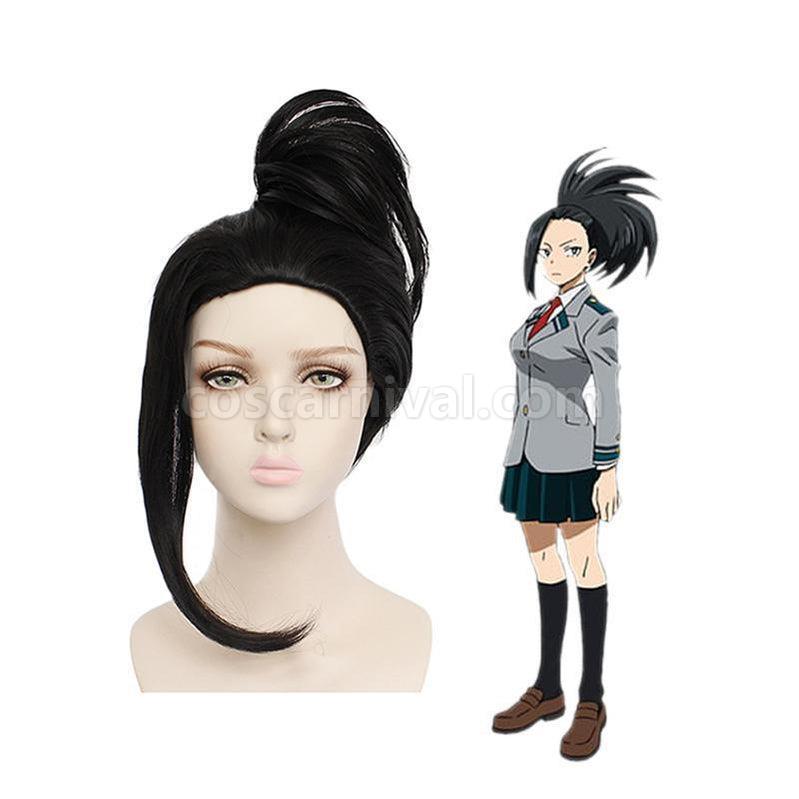 My Hero Academia Momo Yaoyorozu Long Black Cosplay Wigs coscarnival011119249