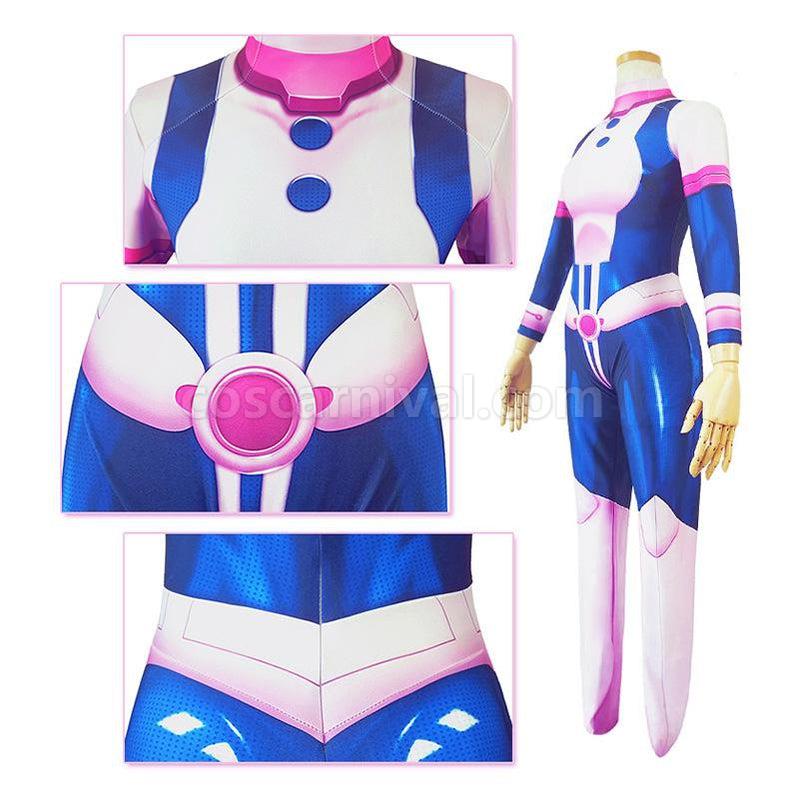 My Hero Academia Ochaco Uraraka Combat Jumpsuit Cosplay Costumes coscarnival011118256