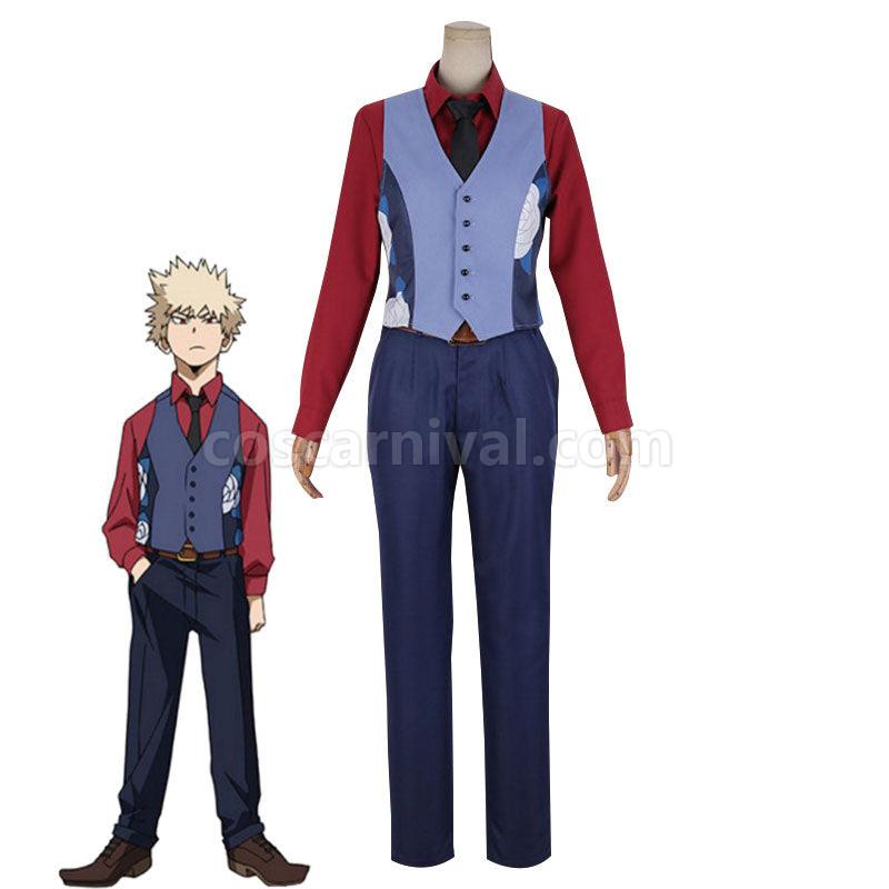 My Hero Academia Two Heroes Katsuki Bakugou Cosplay Costumes coscarnival01114449