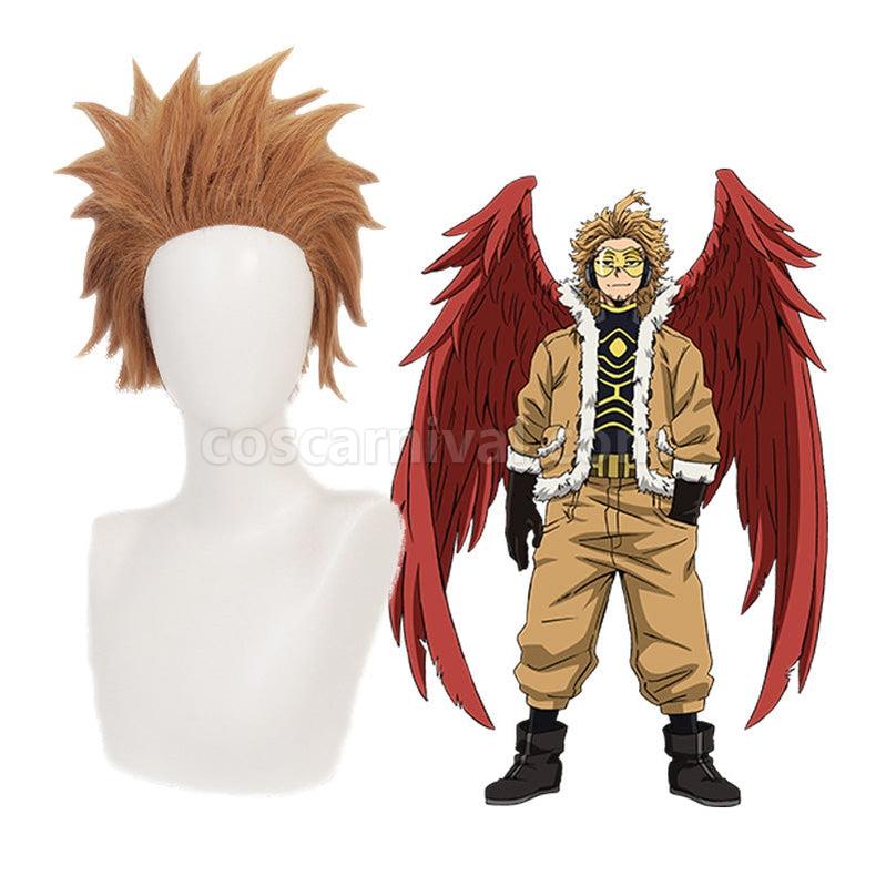 My Hero Academia Wing Hero Hawks Keigo Takami Short Brown Cosplay Wigs coscarnival011115102