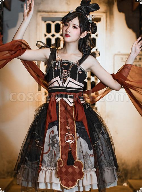 Mythical-Animals-Fight-Series-JSK-Classic-Lolita-Sling-Dress-coscarnival-5008