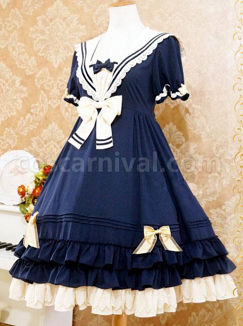 Navy-Blue-Bowknot-Sweet-Lolita-Short-Sleeve-Dress-coscarnival-533.jpg