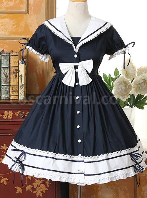 Navy-Collar-Cotton-Short-Sleeve-Classic-Lolita-Dress-coscarnival-1051