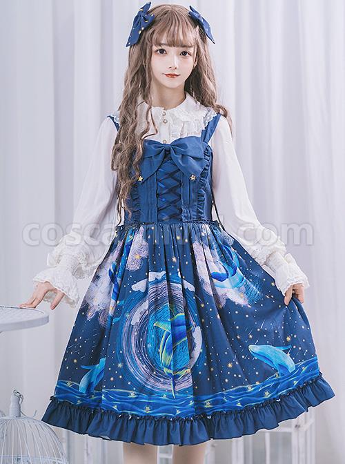 Nebula-Whale-Series-JSK-Classic-Lolita-Blue-Sling-Dress-coscarnival-4159