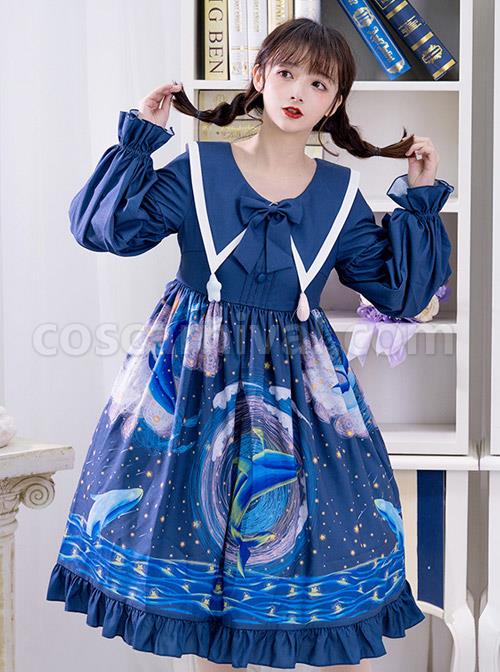 Nebula-Whale-Series-OP-Printing-Classic-Lolita-Long-Sleeve-Dress-coscarnival-4164