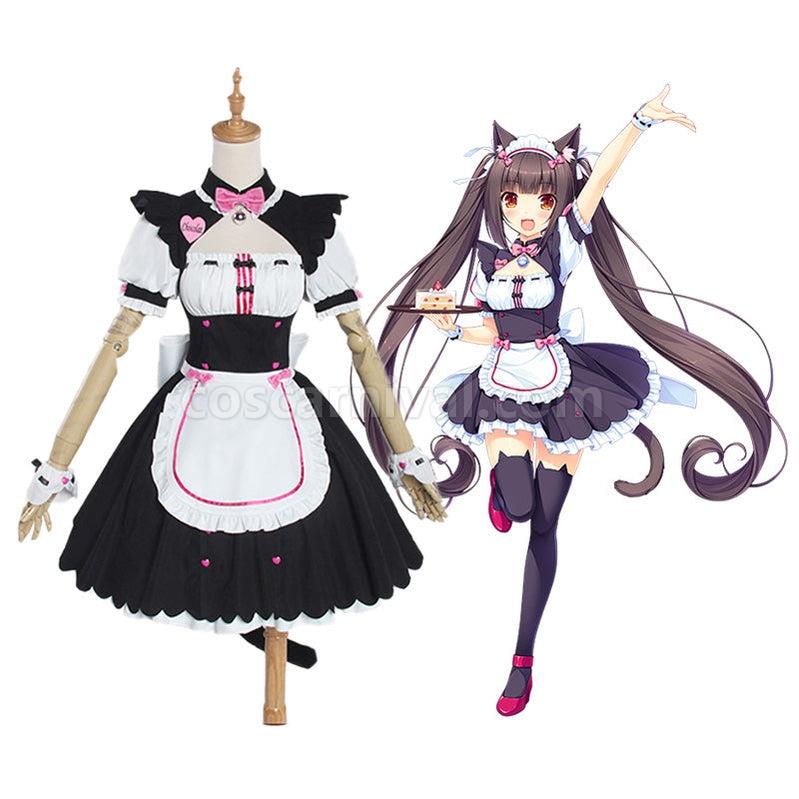 Nekopara Catgirl Chocola Maid Outfit Cosplay Costume coscarnival011116541